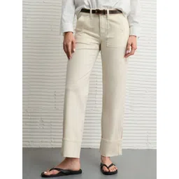 AMERICAN EAGLE OUTFITTERS Women Solid Mid-Rise Regular Fit Trousers-picture-40