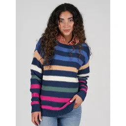 AMERICAN EAGLE OUTFITTERS Women Striped Printed Pullover-picture-11
