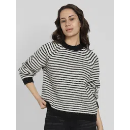 AMERICAN EAGLE OUTFITTERS Women Striped Pullover Sweaters-picture-36