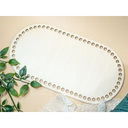 american-elm Pack of 2 Wooden Crochet Basket Base, Crochet Basket Bottom Oval Shape Wooden Cut-outs-picture-25