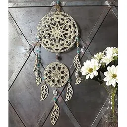 American Elm Wooden Dreamcatcher - Natural Ethnic Wood Art Dream Catcher for Home Decor - Mystical Gift - Boho Decor-picture-17