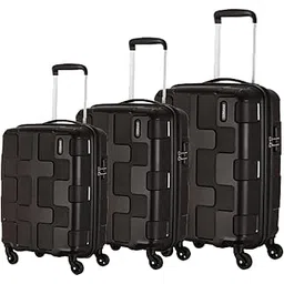 american tourister AMT Cuboid Hard-Sided Spinner Polyproplyene Trolley Nesting 3pc Set (55 cm, 67 cm & 78 cm) (Black)-picture-54