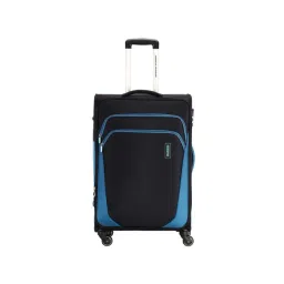 American Tourister Kansas Black Color Block Soft Cabin Trolley Bag - 40 cm-picture-41