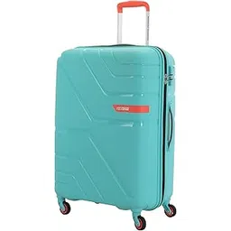 american tourister Upland Sport 68 CM Medium Checkin Polypropylene (PP) Hard 4 Wheels Spinner Luggage/Suitcase/Trolley Bag for Travel (Pool Blue)-picture-27