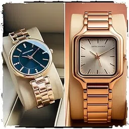 americanviber DRW0032 Brown+DRW006 Rose White Designer Combo Watches for Women ? Premium Look Analog Watch - for Women ()-picture-31