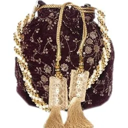 amerie fashions Premium Women's Wine Potli Purse for Party Wedding-picture-25