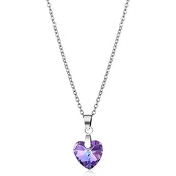 Amethyst Crystal Pendant Necklace, Purple Gemstone Jewellery-picture-12
