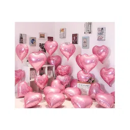 AMFIN Foil Balloons  Heart Shape Pink- Pack of 20-picture-13