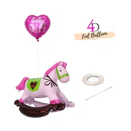 Amfin Its a Girl Balloons Decoration Rocking Giant Foil Balloon Its the Balloon that Walks on Air - Pink-picture-11