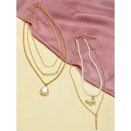 AMI Set of 2 Gold-Plated Layered Chain-picture-34