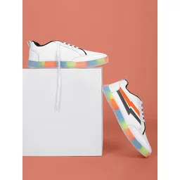 AMICO Men Striped Lightweight Comfort Insole Contrast Sole Sneakers-picture-33