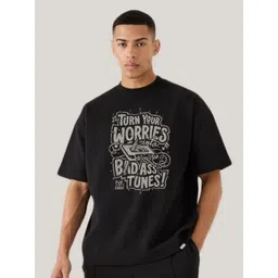 AMIGOS Men Typography Printed Round Neck Cotton Relaxed Fit T-shirt-picture-26