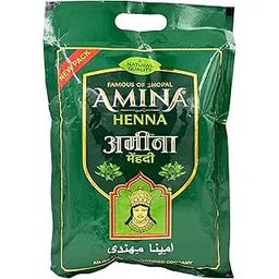 Amina Henna Unisex Natural Hair Color Mehndi Powder (450 gram)-picture-48