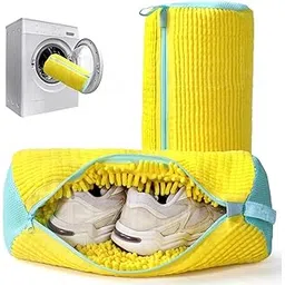 amiqus Shoe washing machine bag, Laundry shoe bag for washer and dryer, Reusable and Durable Zipper Plush Washing Machine pouch for Sneakers, Running Shoes, Sock, Bras, Delicates and Toys(Laundry Bag)-picture-55