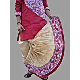 AMIT ONLINE Men Jamdani Border Mour Puccho Dhoti-picture-10