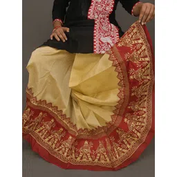 AMIT ONLINE Men Printed Mour Puccho Dhoti In Dupion Silk-picture-42