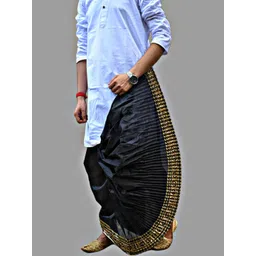 AMIT ONLINE Stylish Men Solid Dupion Silk Bengali Style Dhoti Pant-picture-14