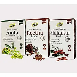 Amla Reetha Shikakai Powder For Hair | Organic | Combo Pack for Hair | Regrowth Treatment | Reetha Powder | Amla Powder | Shikakai Powder for Hair | Hair Wash | Shampoo (Each 150 gm)-picture-20
