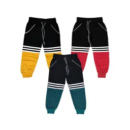 AMNOUR Infants Pack Of 3 Cotton Joggers-picture-18