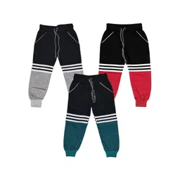 AMNOUR Infants Pack Of 4 Cotton Joggers-picture-12