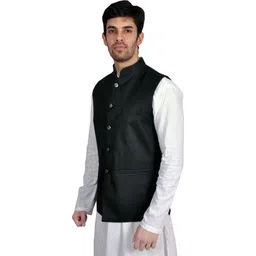 amogue Self Design Men Waistcoat-picture-16