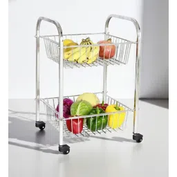 2 Tier Stainless Steel Kitchen Trolley By Amol-picture-39