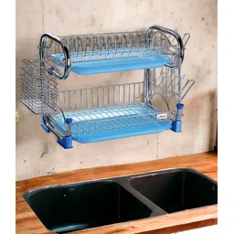 amol Dish Drainer Kitchen Rack Premium Stainless Steel Utensils Stand | Wall Hanging| Kitchen Stand Steel-picture-11