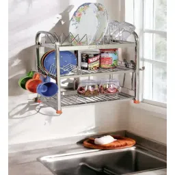 Stainless Steel 15 x 9 Inches Kitchen Racks By Amol-picture-35
