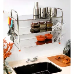 Stainless Steel 25 x 11 Inches Kitchen Racks By Amol-picture-27