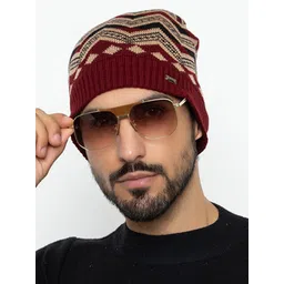 Amoldo Unisex Printed Woollen Beanie-picture-38