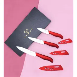 amour Metallic Red Ceramic (Set of 3) Kitchen Knife-picture-10