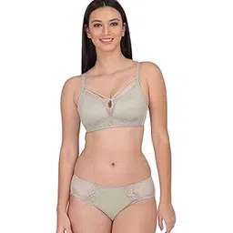 amour secret Amour Secrt Women's Nylon Spandex Lace with Mesh Fabric Lightly Padded Bra & Panty Set RLBS2008-picture-18