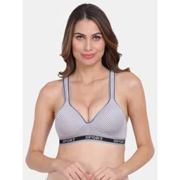 Amour Secret Grey & White Lightly Padded Sports Bra-picture-20