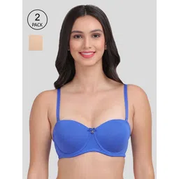 Amour Secret Pack Of 2 -Coloured Underwired Lightly Padded PD730N_Blu_Nud-Blue-picture-17