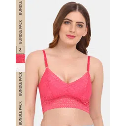 Amour Secret Pack Of 2 Floral Bralette Lace Bra-picture-11