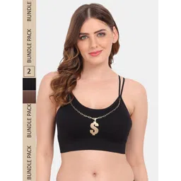 Amour Secret Pack Of 2 Floral Bralette Lace Bra image 1