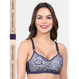 Amour Secret Pack Of 2 Floral Full Coverage Seamless Non-Wired Lace T-shirt Bra-picture-16