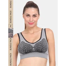 Amour Secret Pack of 2 Floral Lightly Padded Bra-picture-15