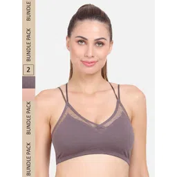 Amour Secret Pack of 2 Lightly Padded Anti-Odour Sports Bra S6351_Dgry_Skn-picture-27
