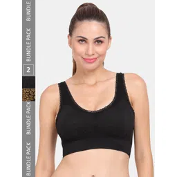 Amour Secret Pack of 2 Lightly Padded Floral Printed Workout Bra-picture-24