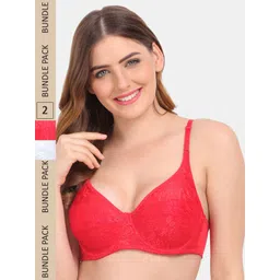 Amour Secret Pack of 2 Non-Padded Push-Up Bra - Underwired-picture-12