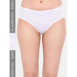 Amour Secret Pack Of 3 Geometric Printed Mid-Rise Cotton Hipster Briefs-picture-10