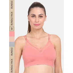 Amour Secret Pack of 3 Lightly Padded Anti Odour Sports Bra-picture-29