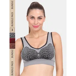 Amour Secret Pack of 3 Lightly Padded Anti Odour Sports Bra-picture-31