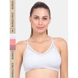 Amour Secret Pack Of 3 Lightly Padded Anti Odour Sports Bra-picture-26