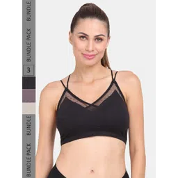 Amour Secret Pack Of 3 Lightly Padded Anti Odour Sports Bra-picture-16