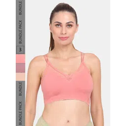 Amour Secret Pack Of 3 Lightly Padded Anti Odour Sports Bra-picture-17