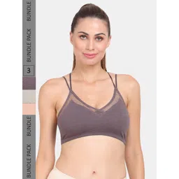 Amour Secret Pack Of 3 Lightly Padded Anti Odour Sports Bra-picture-18
