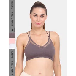 Amour Secret Pack of 3 Lightly Padded Anti-Odour Sports Bra-picture-19