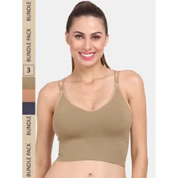 Amour Secret Pack of 3 Lightly Padded Anti Odour Sports Bra-picture-15